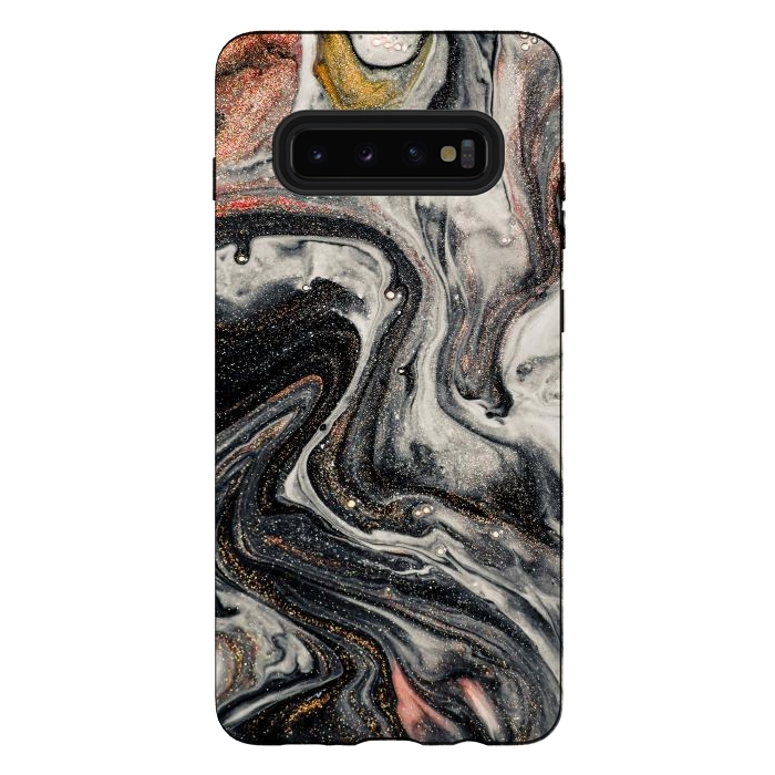 Galaxy S10 plus StrongFit Swirls of Marble and The Ripples of Agate by ArtsCase