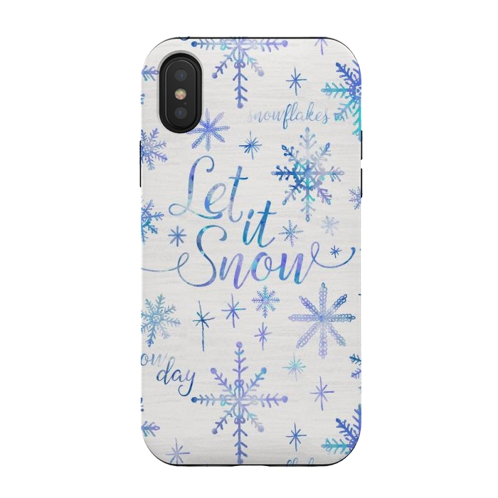 iPhone Xs / X StrongFit Let It Snow by Noonday Design