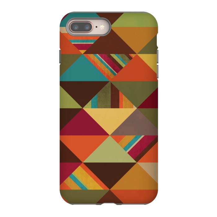 iPhone 7 plus StrongFit Autumn Triangles by Noonday Design