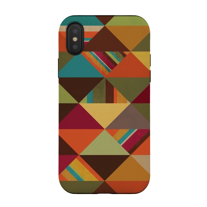 iPhone Xs / X StrongFit Autumn Triangles by Noonday Design
