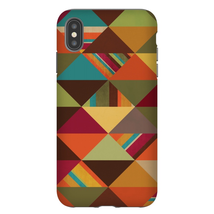 iPhone Xs Max StrongFit Autumn Triangles by Noonday Design