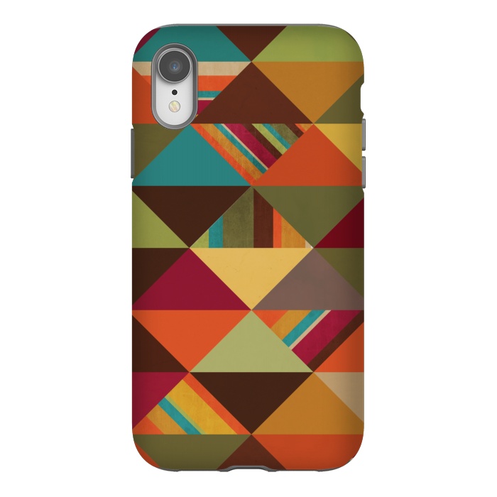 iPhone Xr StrongFit Autumn Triangles by Noonday Design