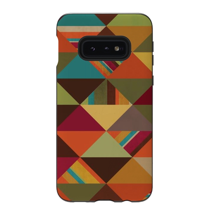 Galaxy S10e StrongFit Autumn Triangles by Noonday Design