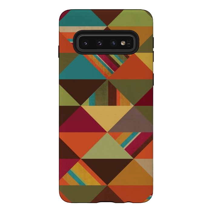 Galaxy S10 StrongFit Autumn Triangles by Noonday Design