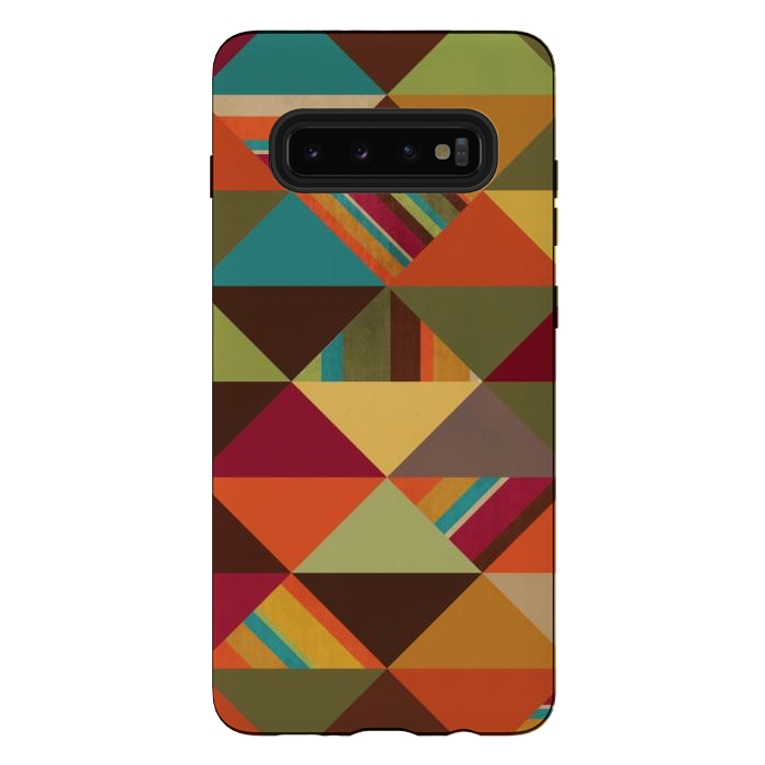 Galaxy S10 plus StrongFit Autumn Triangles by Noonday Design