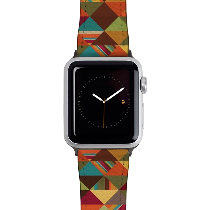 Watch 38mm / 40mm Strap PU leather Autumn Triangles by Noonday Design