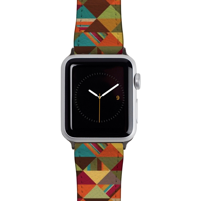 Watch 42mm / 44mm Strap PU leather Autumn Triangles by Noonday Design