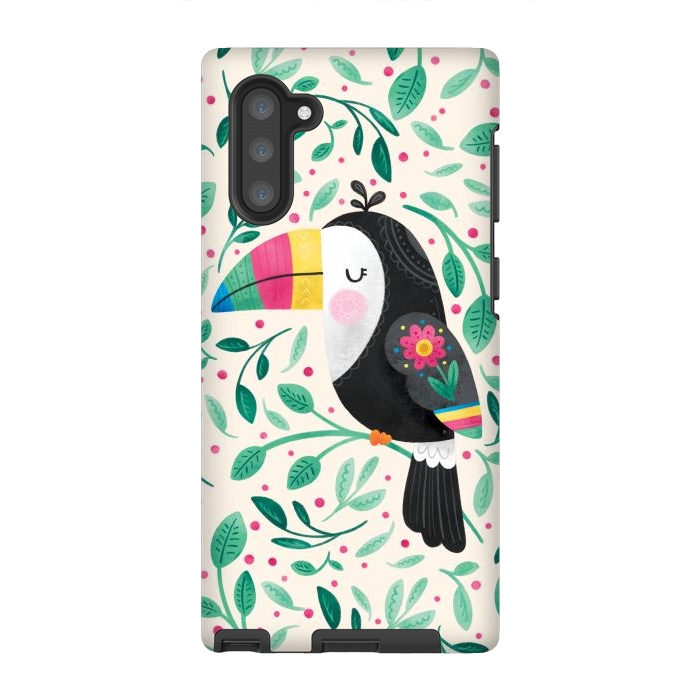 Galaxy Note 10 StrongFit Cheeky Toucan by Noonday Design
