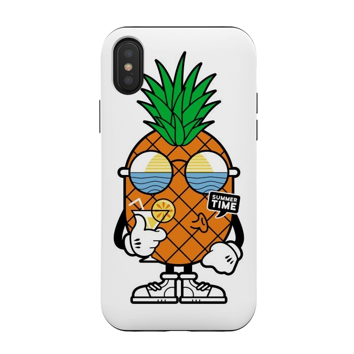 iPhone Xs / X StrongFit Pineapple Summer by Afif Quilimo