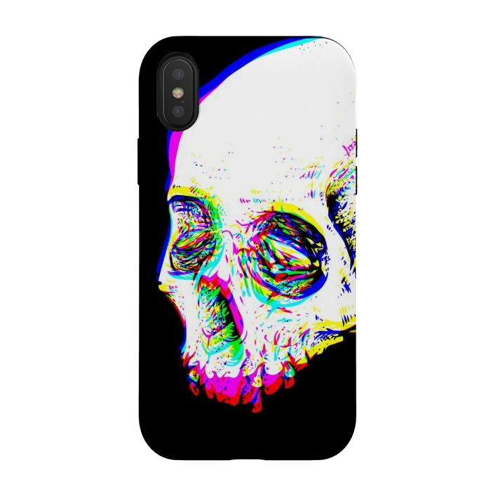 iPhone Xs / X StrongFit Skull Glitch by Afif Quilimo