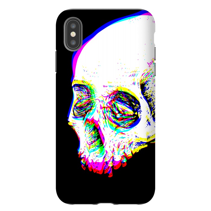 iPhone Xs Max StrongFit Skull Glitch by Afif Quilimo