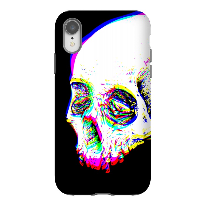 iPhone Xr StrongFit Skull Glitch by Afif Quilimo