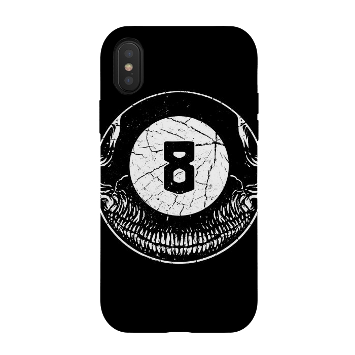 iPhone Xs / X StrongFit 8Ball Skull by Afif Quilimo