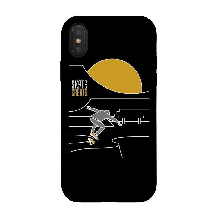 iPhone Xs / X StrongFit Skate to Creat by Afif Quilimo