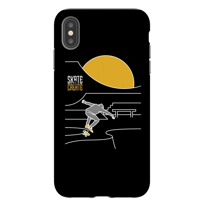 iPhone Xs Max StrongFit Skate to Creat by Afif Quilimo