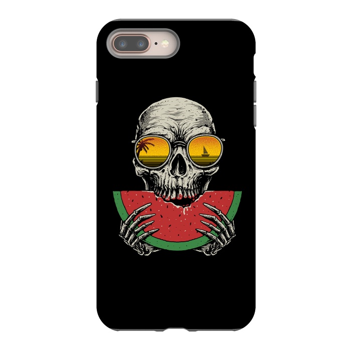 iPhone 7 plus StrongFit Watermelon Skull by Afif Quilimo