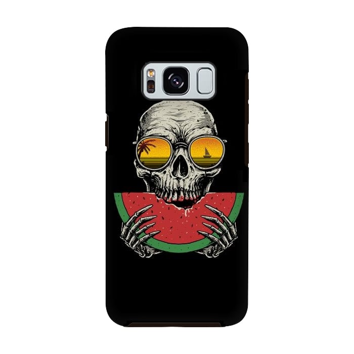 Galaxy S8 StrongFit Watermelon Skull by Afif Quilimo