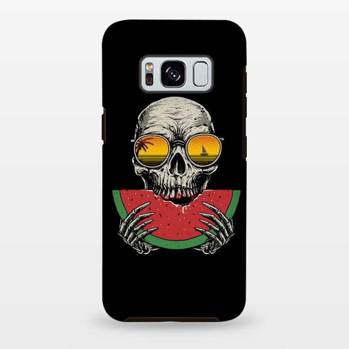 Galaxy S8 plus StrongFit Watermelon Skull by Afif Quilimo
