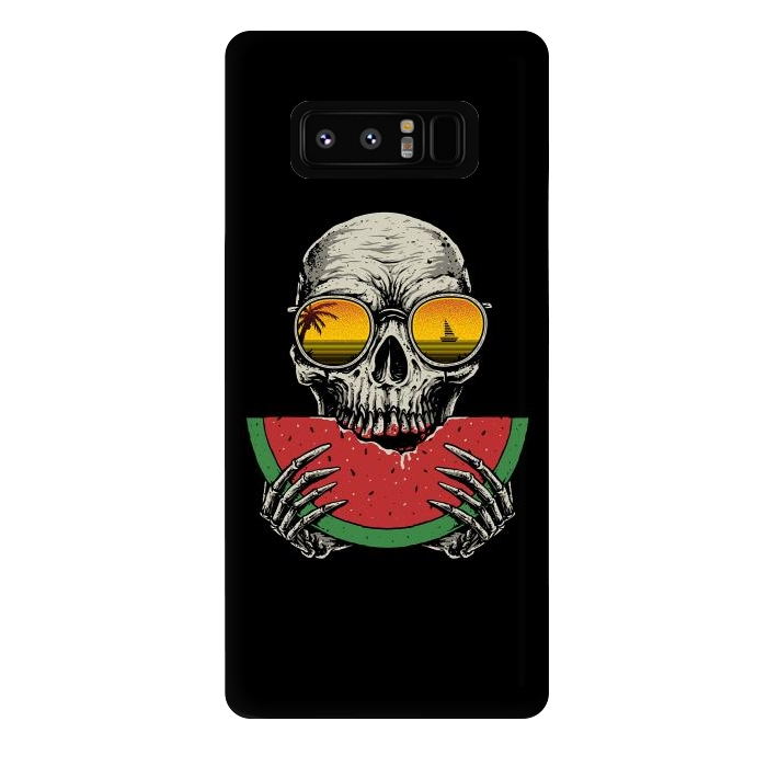 Galaxy Note 8 StrongFit Watermelon Skull by Afif Quilimo