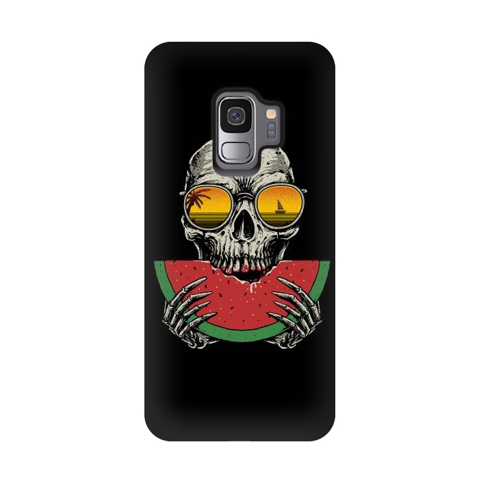 Galaxy S9 StrongFit Watermelon Skull by Afif Quilimo