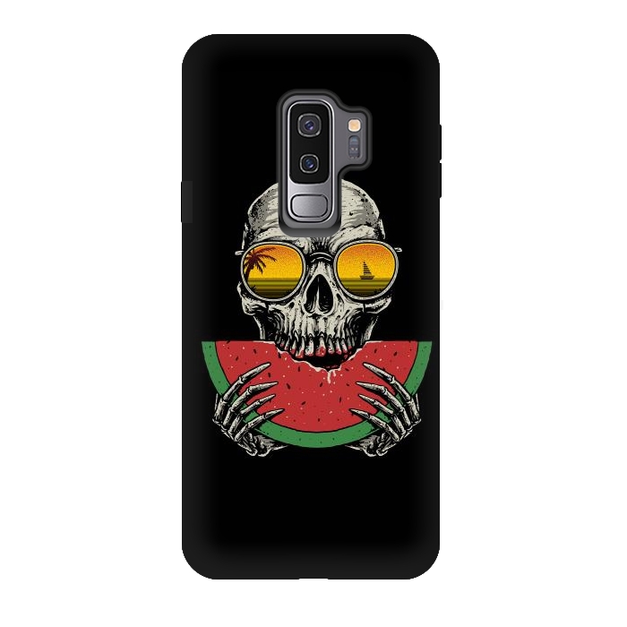 Galaxy S9 plus StrongFit Watermelon Skull by Afif Quilimo