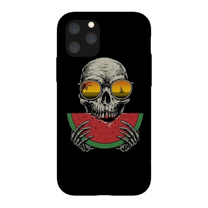 iPhone 11 Pro StrongFit Watermelon Skull by Afif Quilimo