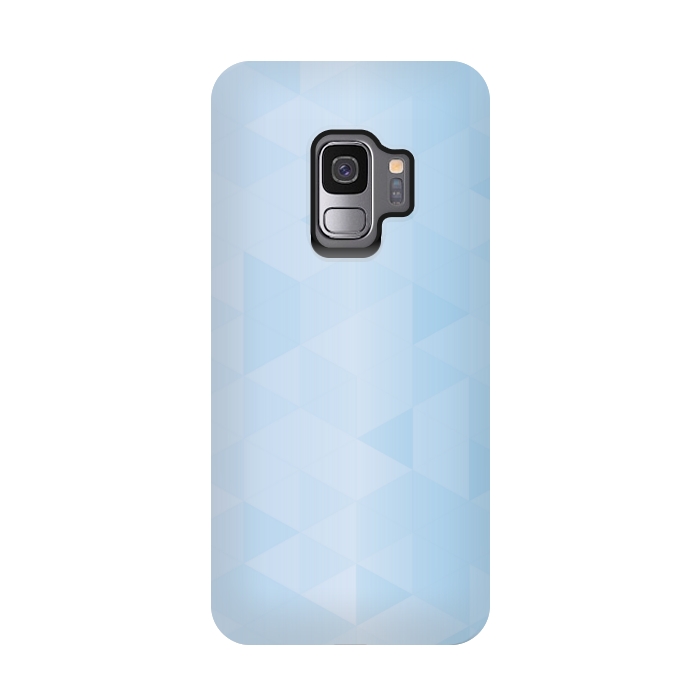 Galaxy S9 StrongFit BLUE SHADE TRIANGLE PATTERN by MALLIKA