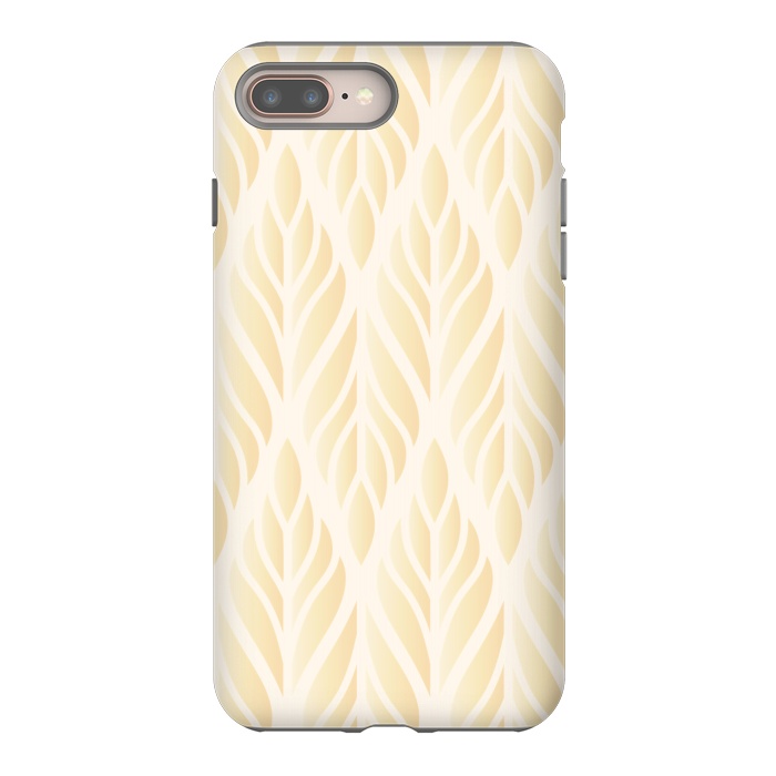 iPhone 7 plus StrongFit LEAF PATTERN OFF WHITE by MALLIKA
