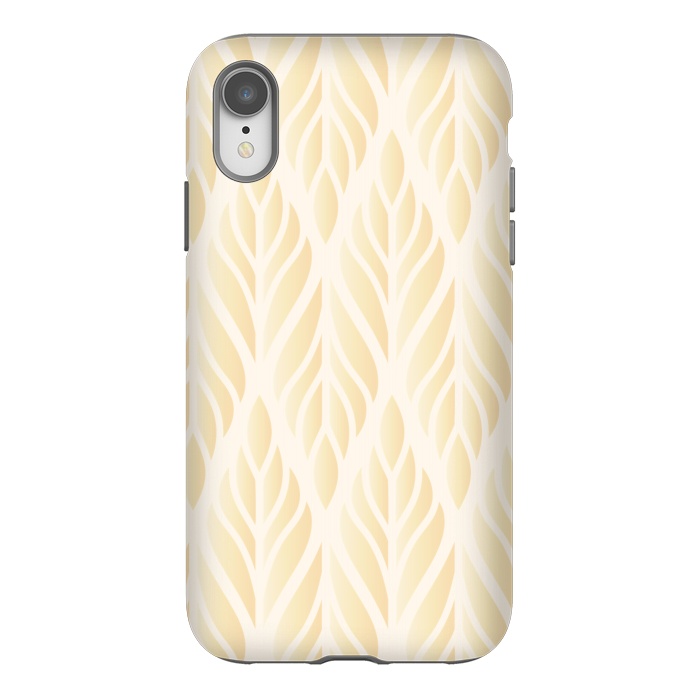 iPhone Xr StrongFit LEAF PATTERN OFF WHITE by MALLIKA