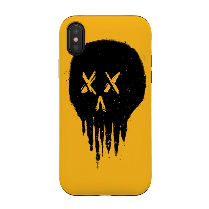 iPhone Xs / X StrongFit Trickle Skull by Afif Quilimo