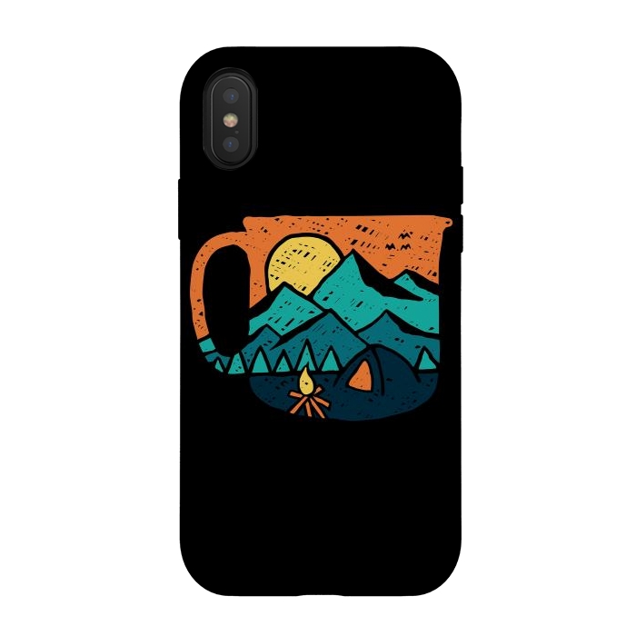 iPhone Xs / X StrongFit Coffee and Adventure by Afif Quilimo