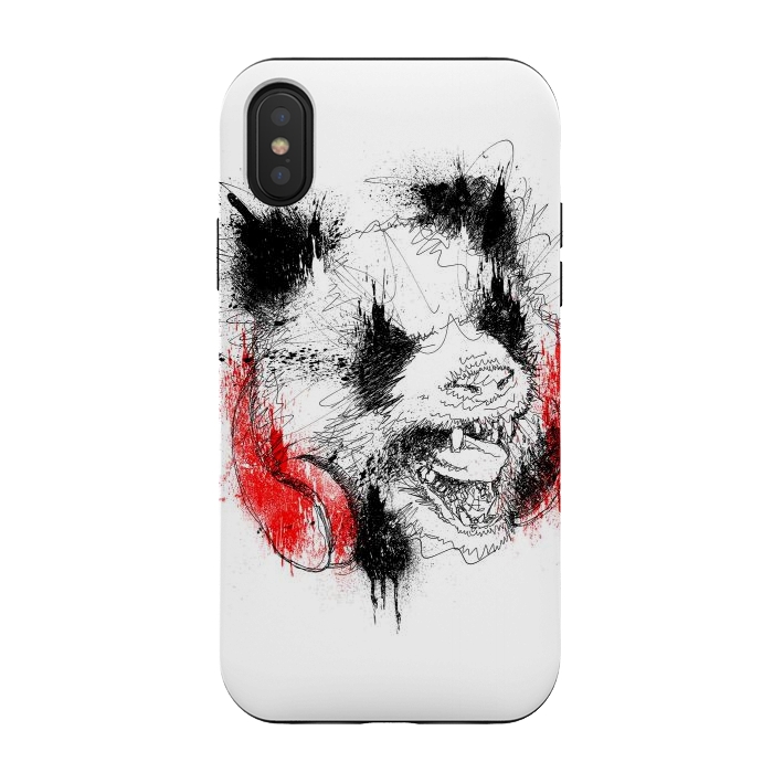 iPhone Xs / X StrongFit Panda Roar Scratch  by Afif Quilimo