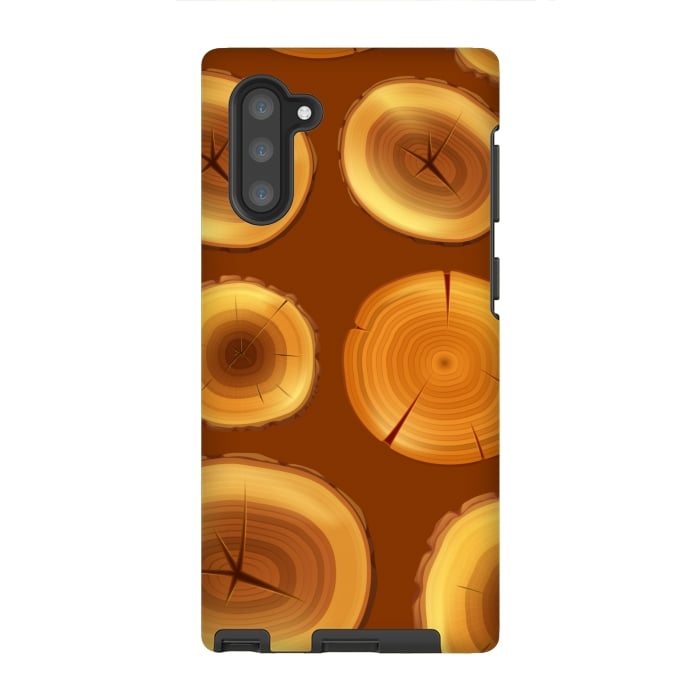 Galaxy Note 10 StrongFit wooden trunk pattern by MALLIKA