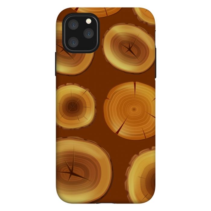 iPhone 11 Pro Max StrongFit wooden trunk pattern by MALLIKA