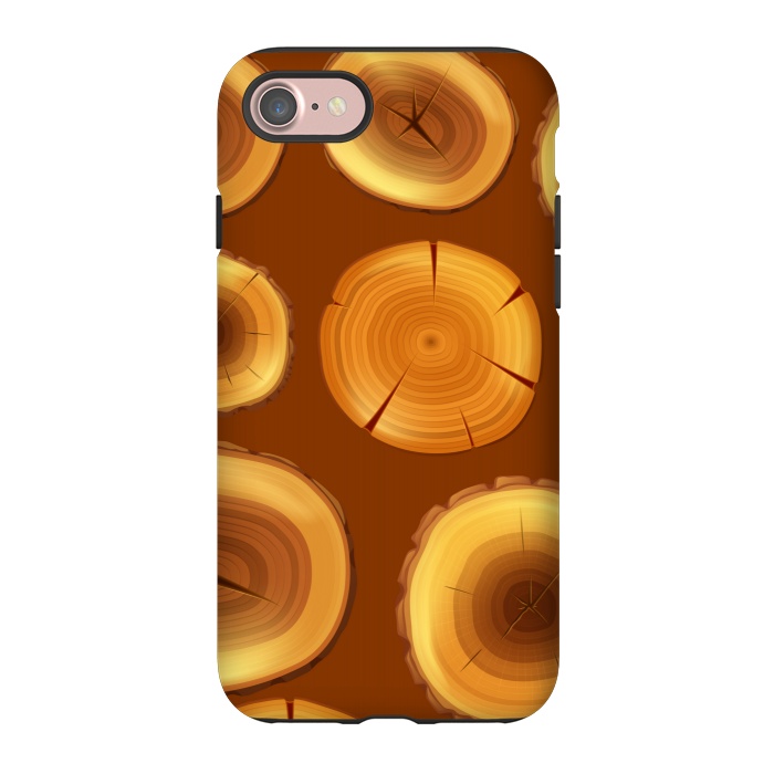 iPhone 7 StrongFit wooden trunk pattern by MALLIKA