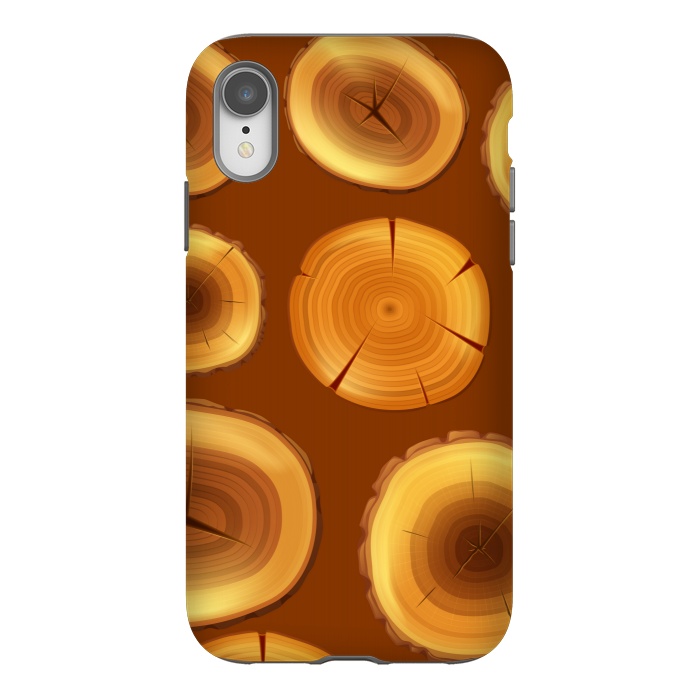 iPhone Xr StrongFit wooden trunk pattern by MALLIKA