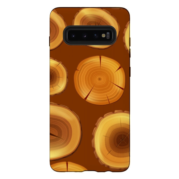 Galaxy S10 plus StrongFit wooden trunk pattern by MALLIKA
