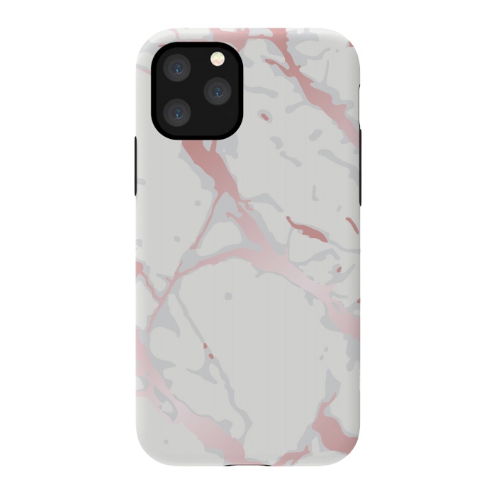 iPhone 11 Pro Max StrongFit Pink Rose Marble Design by ArtsCase