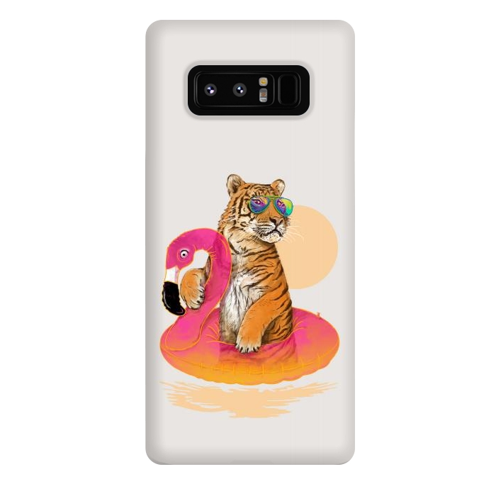 Galaxy Note 8 StrongFit Chillin Flamingo Tiger by 38 Sunsets