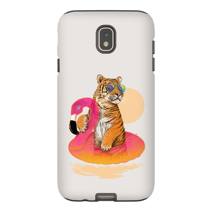 Galaxy J7 StrongFit Chillin Flamingo Tiger by 38 Sunsets