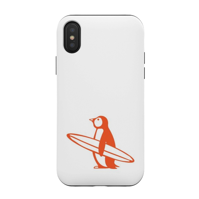 iPhone Xs / X StrongFit SURF PENGUIN by Arif Rahman