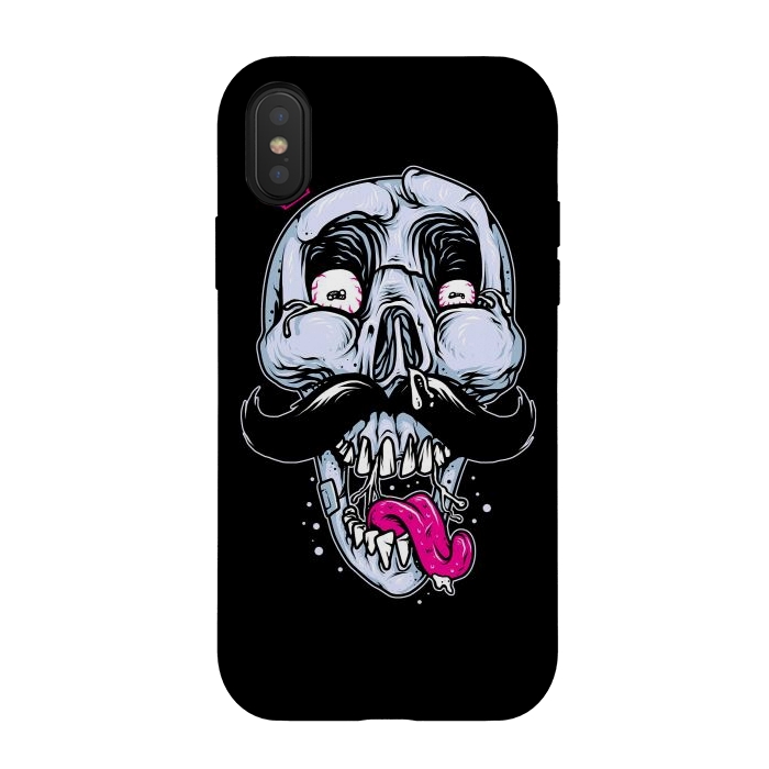 iPhone Xs / X StrongFit King of Mustache by Afif Quilimo