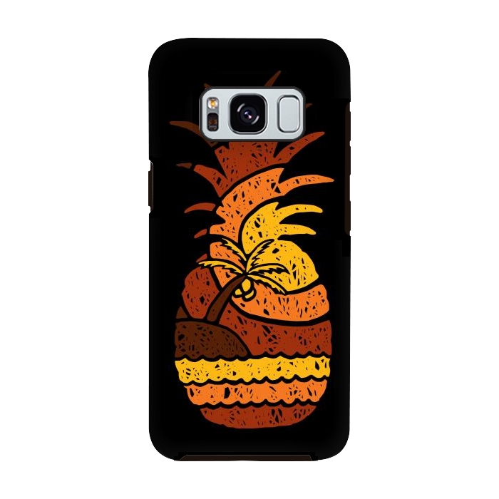 Galaxy S8 StrongFit Pineapple and Beach by Afif Quilimo