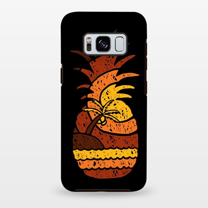 Galaxy S8 plus StrongFit Pineapple and Beach by Afif Quilimo