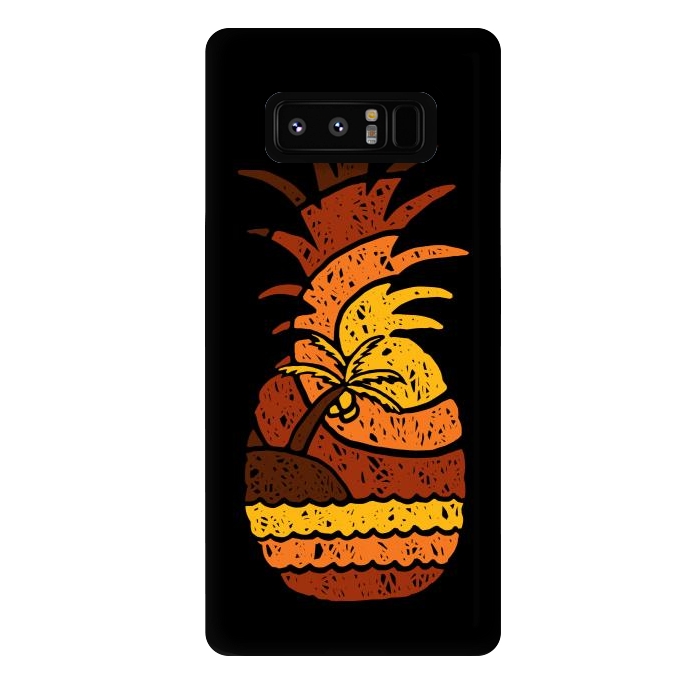 Galaxy Note 8 StrongFit Pineapple and Beach by Afif Quilimo