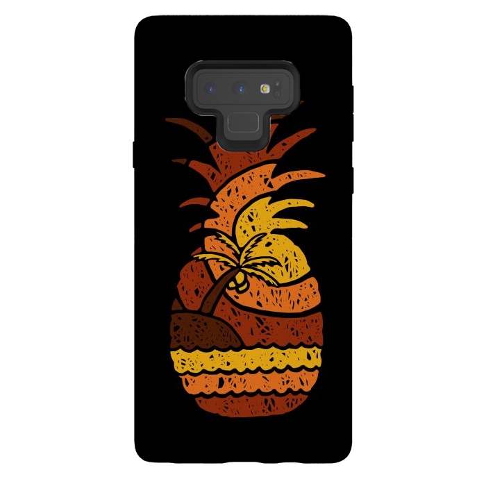 Galaxy Note 9 StrongFit Pineapple and Beach by Afif Quilimo