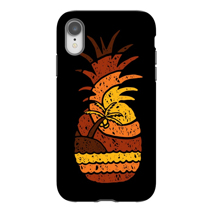 iPhone Xr StrongFit Pineapple and Beach by Afif Quilimo