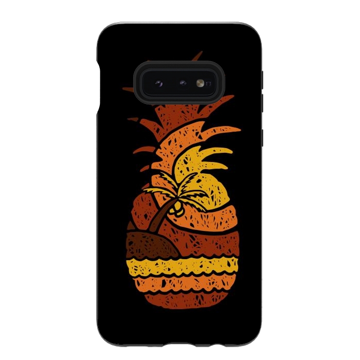 Galaxy S10e StrongFit Pineapple and Beach by Afif Quilimo