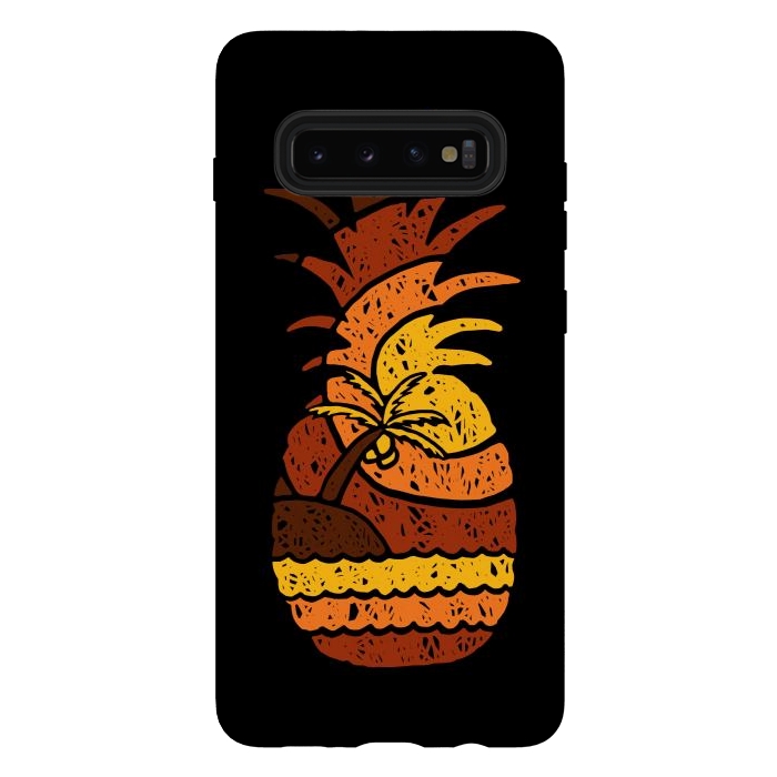 Galaxy S10 plus StrongFit Pineapple and Beach by Afif Quilimo
