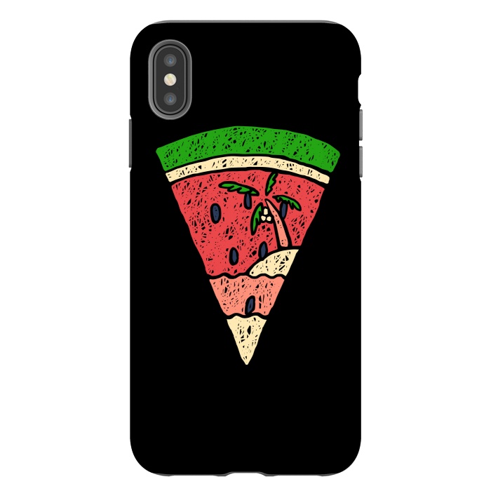 iPhone Xs Max StrongFit Watermelon and Beach by Afif Quilimo